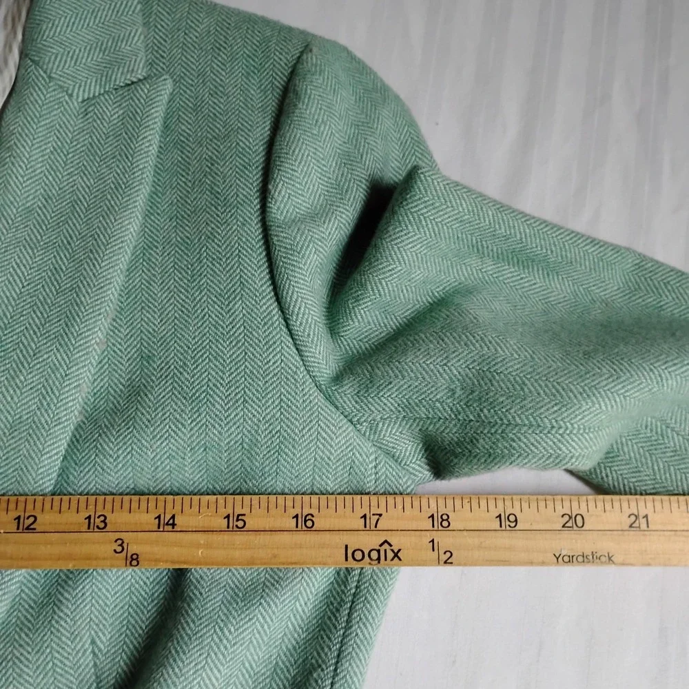J. Crew Mint Green Tailored Single-Button Blazer